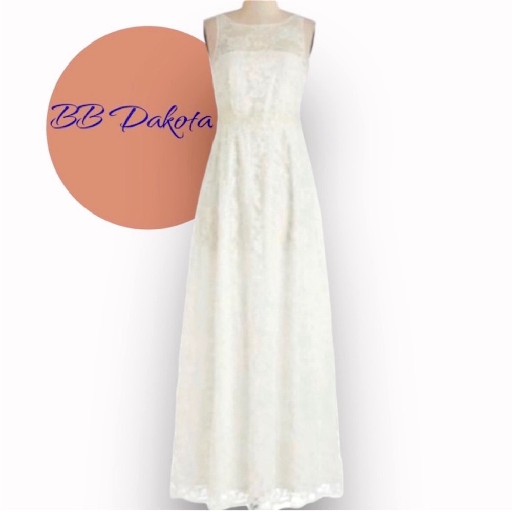 BB Dakota ModCloth When The Big Day Comes Gown Lace Wedding Sleeveless Dress 4